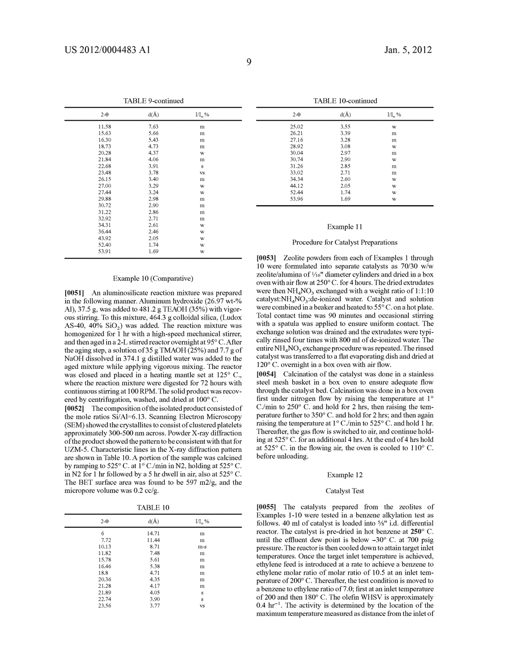 AROMATIC ALKYLATION PROCESS USING UZM-5, UZM-5P AND UZM-6 ZEOLITES - diagram, schematic, and image 10