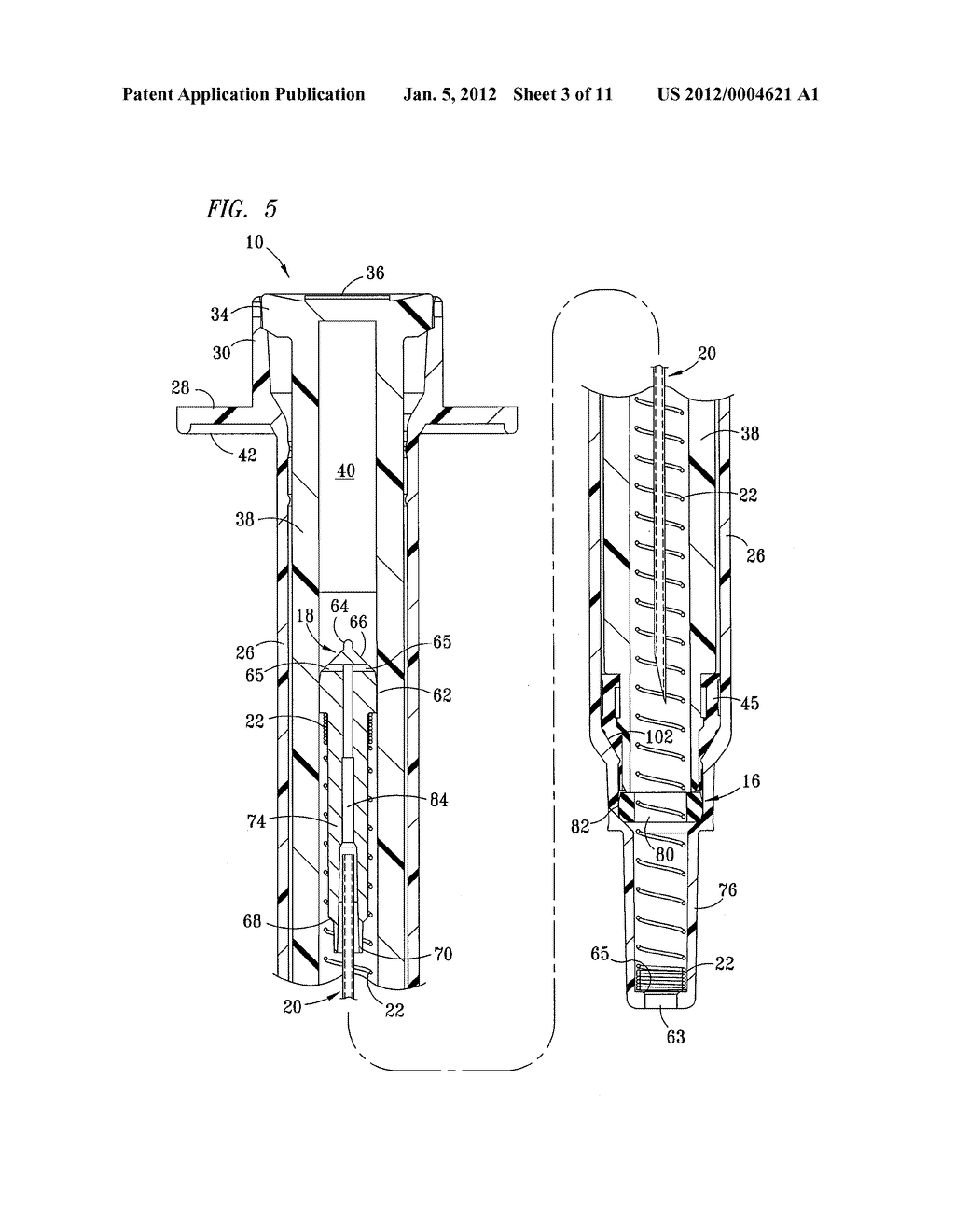 Medical Device with Retractable Needle and Moveable Plunger Seal - diagram, schematic, and image 04