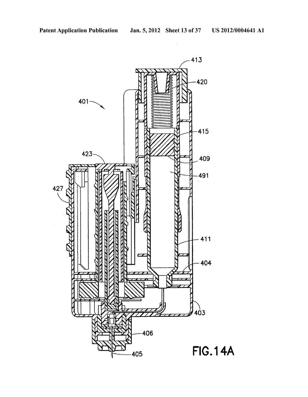 DUAL-CHAMBERED DRUG DELIVERY DEVICE FOR HIGH PRESSURE INJECTIONS - diagram, schematic, and image 14