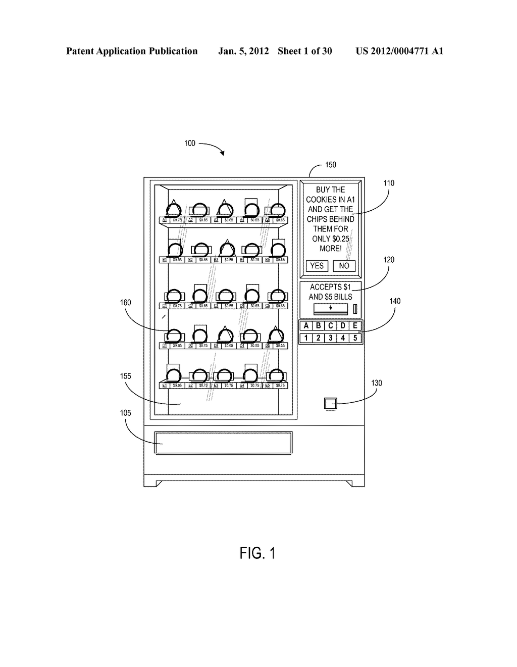 METHOD AND APPARATUS FOR DEFINING AND UTILIZING PRODUCT LOCATION IN A     VENDING MACHINE - diagram, schematic, and image 02