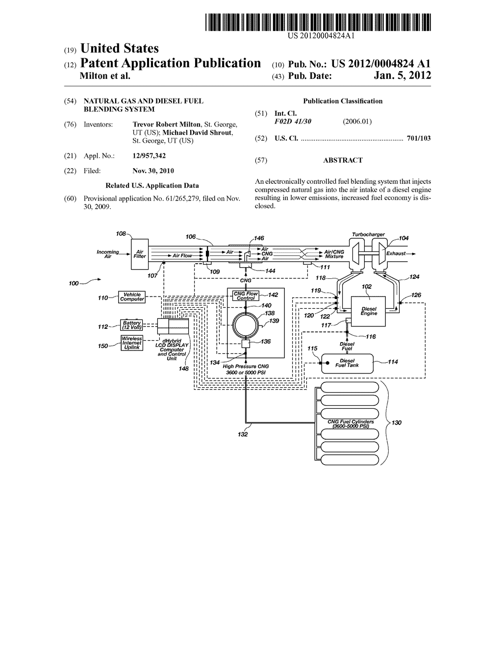 NATURAL GAS AND DIESEL FUEL BLENDING SYSTEM - diagram, schematic, and image 01