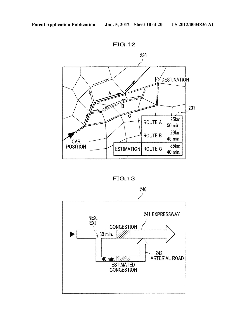 Method of Estimation of Traffic Information, Device of Estimation of     Traffic Information and Car Navigation Device - diagram, schematic, and image 11