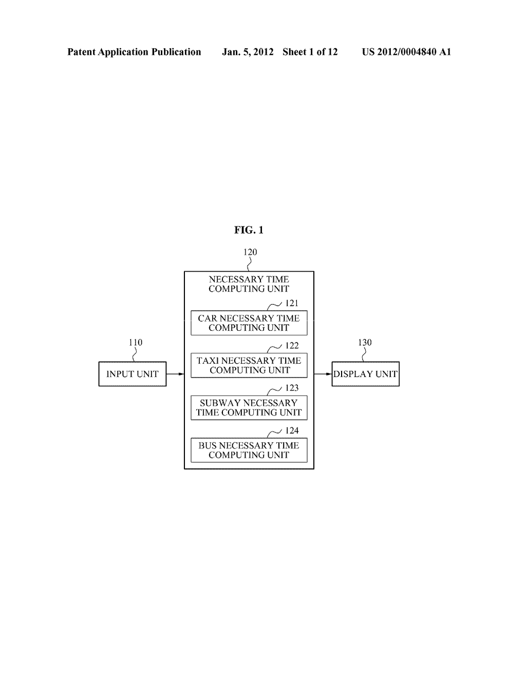 SYSTEM AND METHOD FOR COMPUTING NECESSARY TIME FOR TRAVEL BASED ON WAITING     TIME - diagram, schematic, and image 02