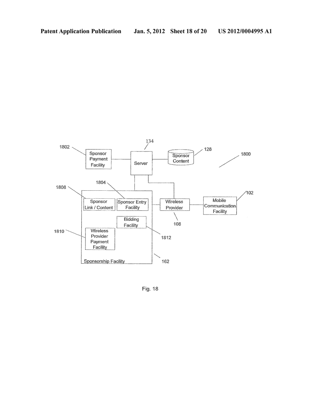 SYSTEM FOR TARGETING ADVERTISING CONTENT TO A PLURALITY OF MOBILE     COMMUNICATION FACILITIES - diagram, schematic, and image 19