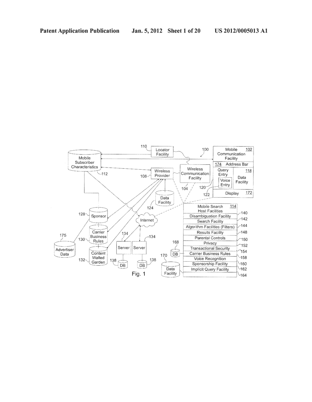 SYSTEM FOR TARGETING ADVERTISING CONTENT TO A PLURALITY OF MOBILE     COMMUNICATION FACILITIES - diagram, schematic, and image 02