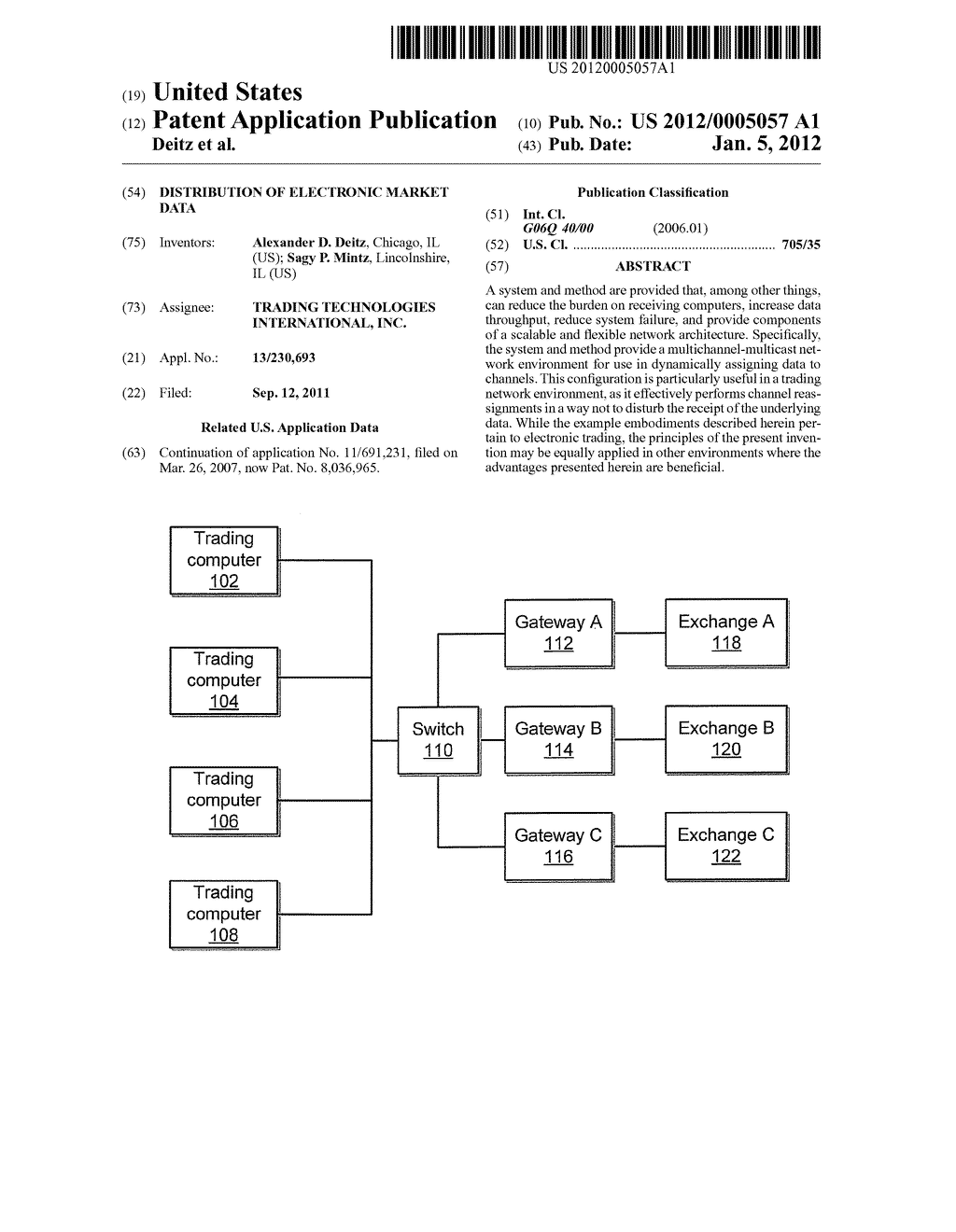 Distribution of Electronic Market Data - diagram, schematic, and image 01