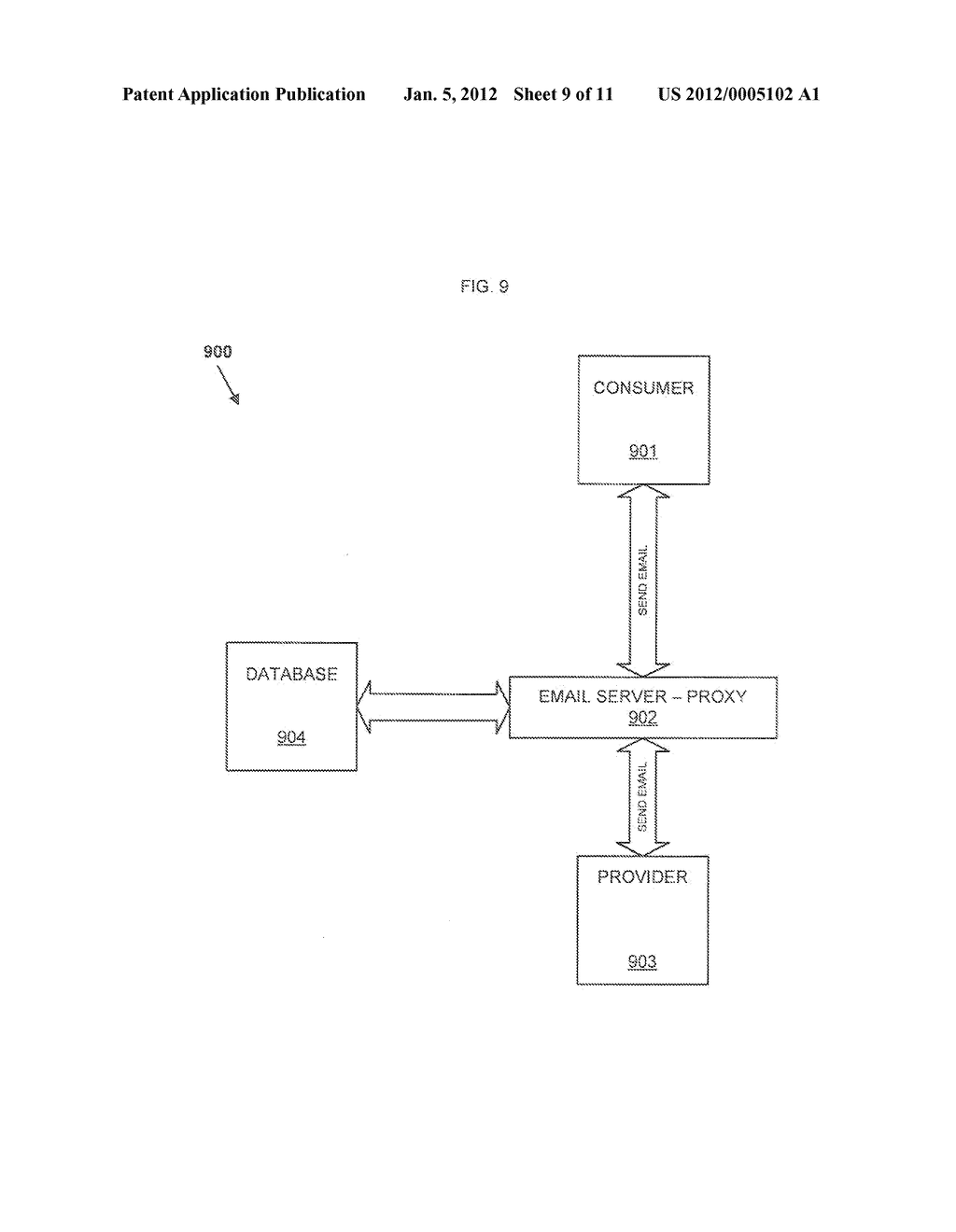 Method and System for Anonymous Communication Between A Consumer and     Provider - diagram, schematic, and image 10