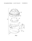 Counter Top Beverage Chiller with Advertising Indicia and Related     Advertising Methods diagram and image