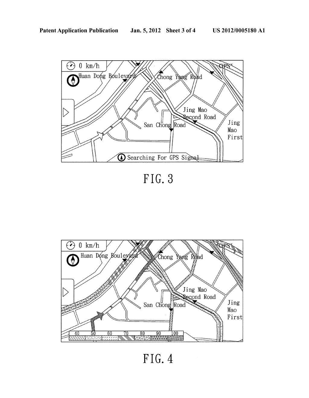 NAVIGATION DEVICE AND METHOD FOR PRESENTING ROAD INFORMATION USING AN     ELECTRONIC MAP - diagram, schematic, and image 04