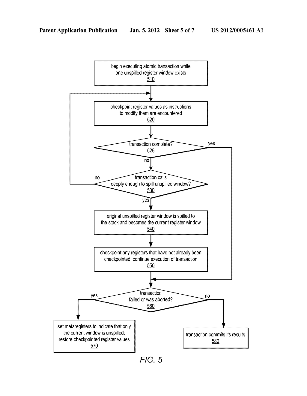 System and Method for Performing Incremental Register Checkpointing in     Transactional Memory - diagram, schematic, and image 06