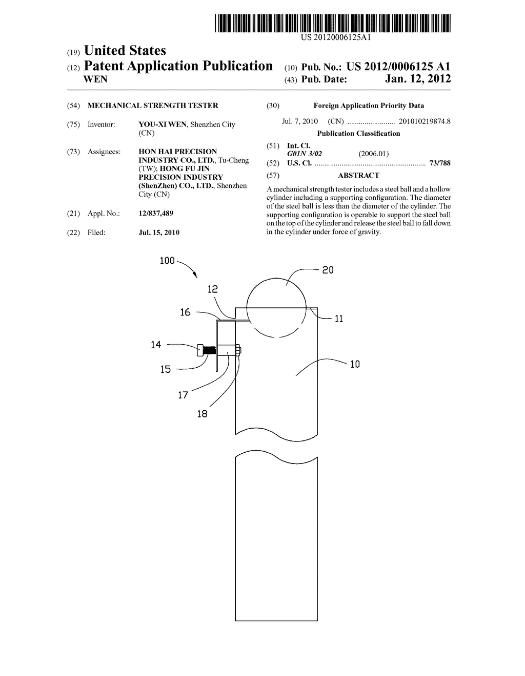 MECHANICAL STRENGTH TESTER - diagram, schematic, and image 01