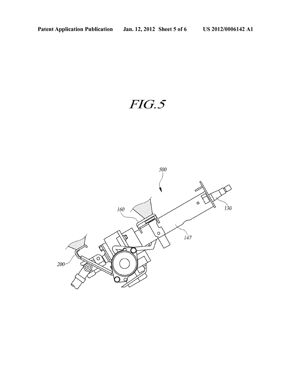 TILT HINGE BRACKET OF STEERING COLUMN FOR VEHICLE AND STEERING COLUMN FOR     VEHICLE HAVING THE SAME - diagram, schematic, and image 06