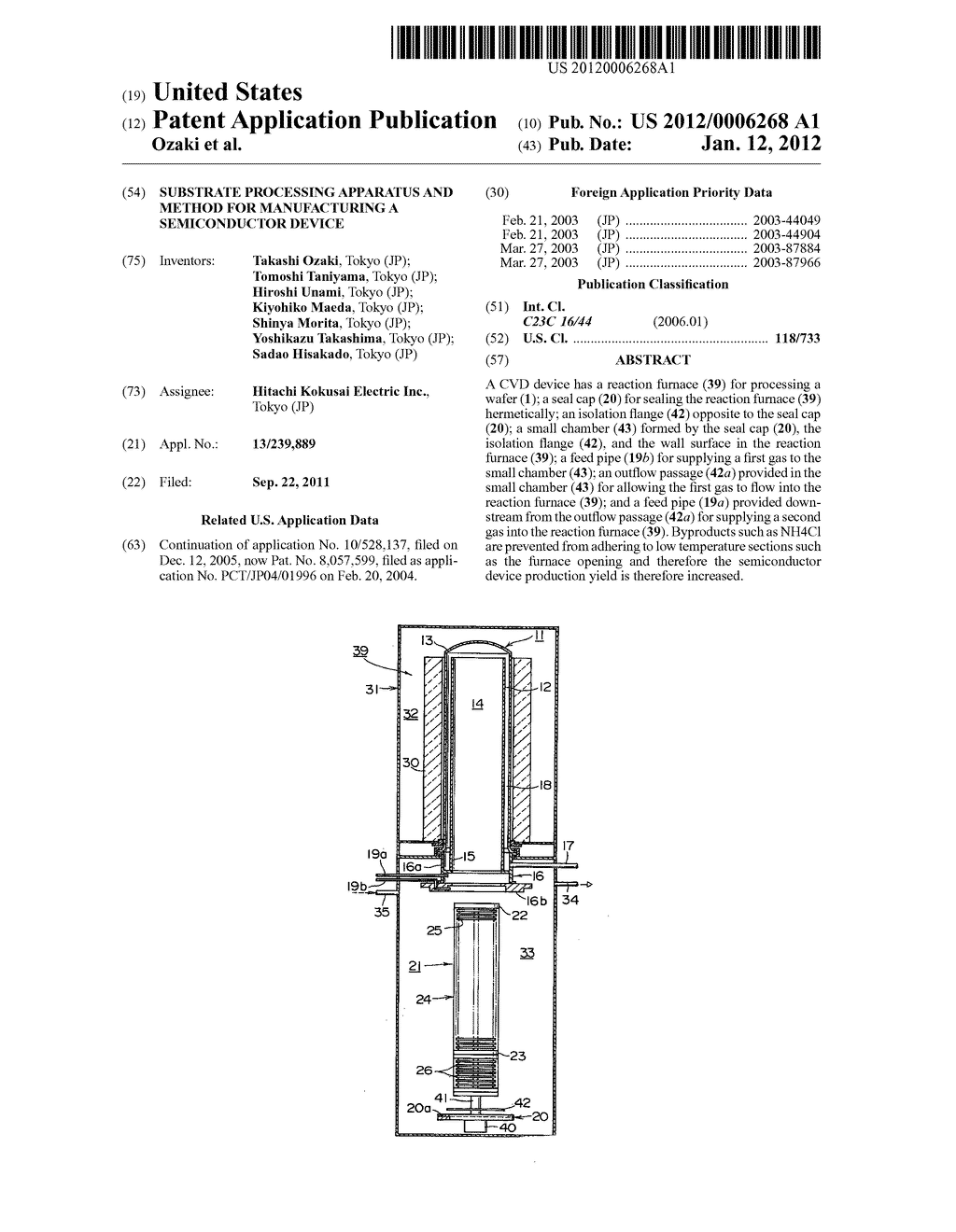 SUBSTRATE PROCESSING APPARATUS AND METHOD FOR MANUFACTURING A     SEMICONDUCTOR DEVICE - diagram, schematic, and image 01