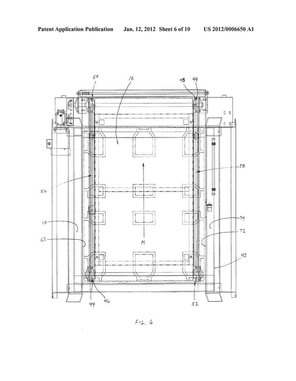 Apparatus for Vertically Aligning and Accumulating Stacks of Pallets     Delivered to a Pallet Dispenser - diagram, schematic, and image 07