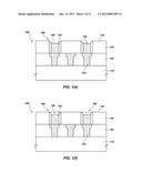 SEMICONDUCTOR DEVICE STRUCTURES INCLUDING DAMASCENE TRENCHES WITH     CONDUCTIVE STRUCTURES AND RELATED METHOD diagram and image