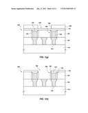 SEMICONDUCTOR DEVICE STRUCTURES INCLUDING DAMASCENE TRENCHES WITH     CONDUCTIVE STRUCTURES AND RELATED METHOD diagram and image