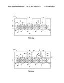 SEMICONDUCTOR DEVICE STRUCTURES INCLUDING DAMASCENE TRENCHES WITH     CONDUCTIVE STRUCTURES AND RELATED METHOD diagram and image