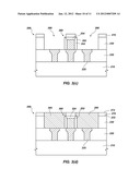 SEMICONDUCTOR DEVICE STRUCTURES INCLUDING DAMASCENE TRENCHES WITH     CONDUCTIVE STRUCTURES AND RELATED METHOD diagram and image