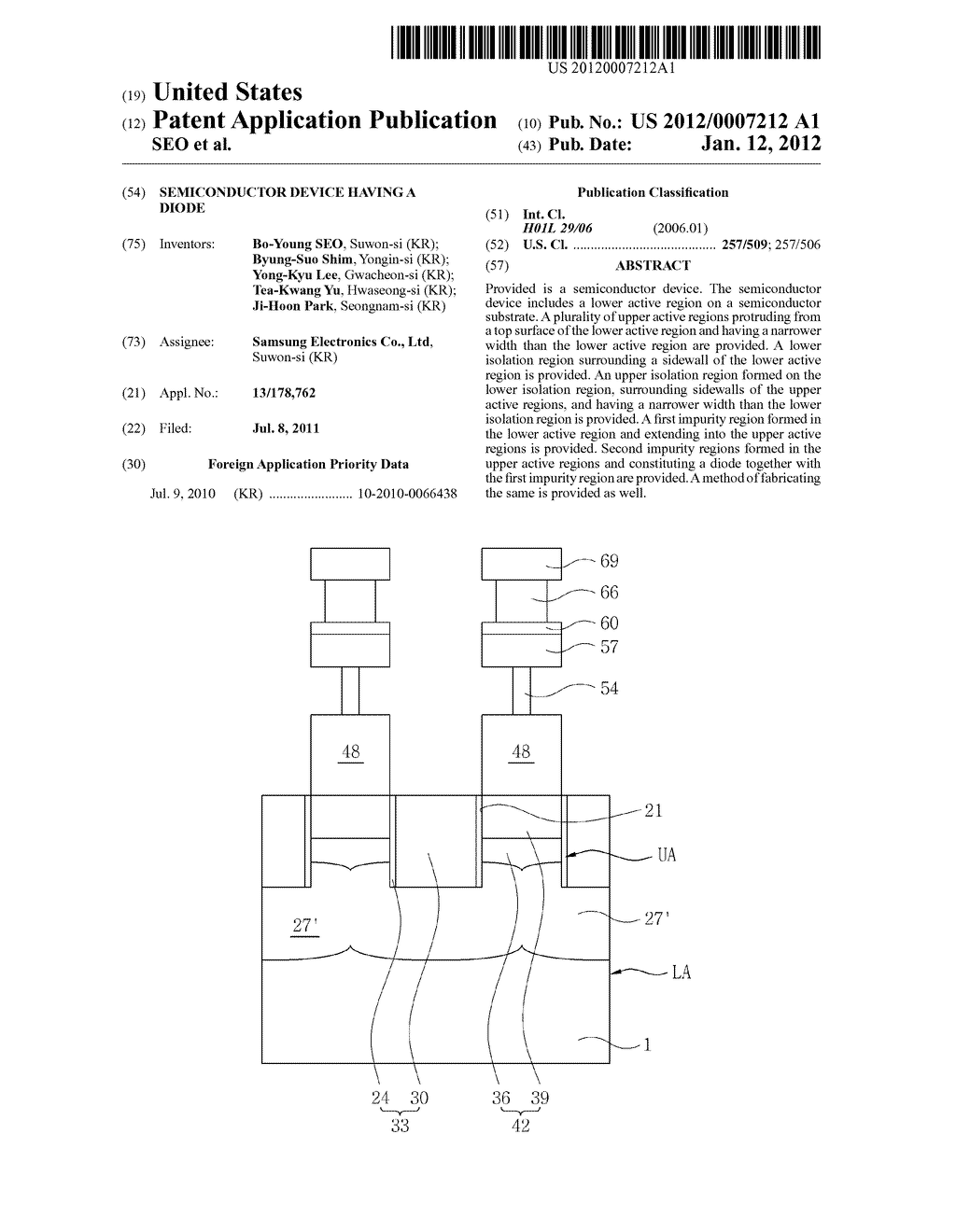 SEMICONDUCTOR DEVICE HAVING A DIODE - diagram, schematic, and image 01