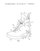 Article of Footwear with Lighting System diagram and image