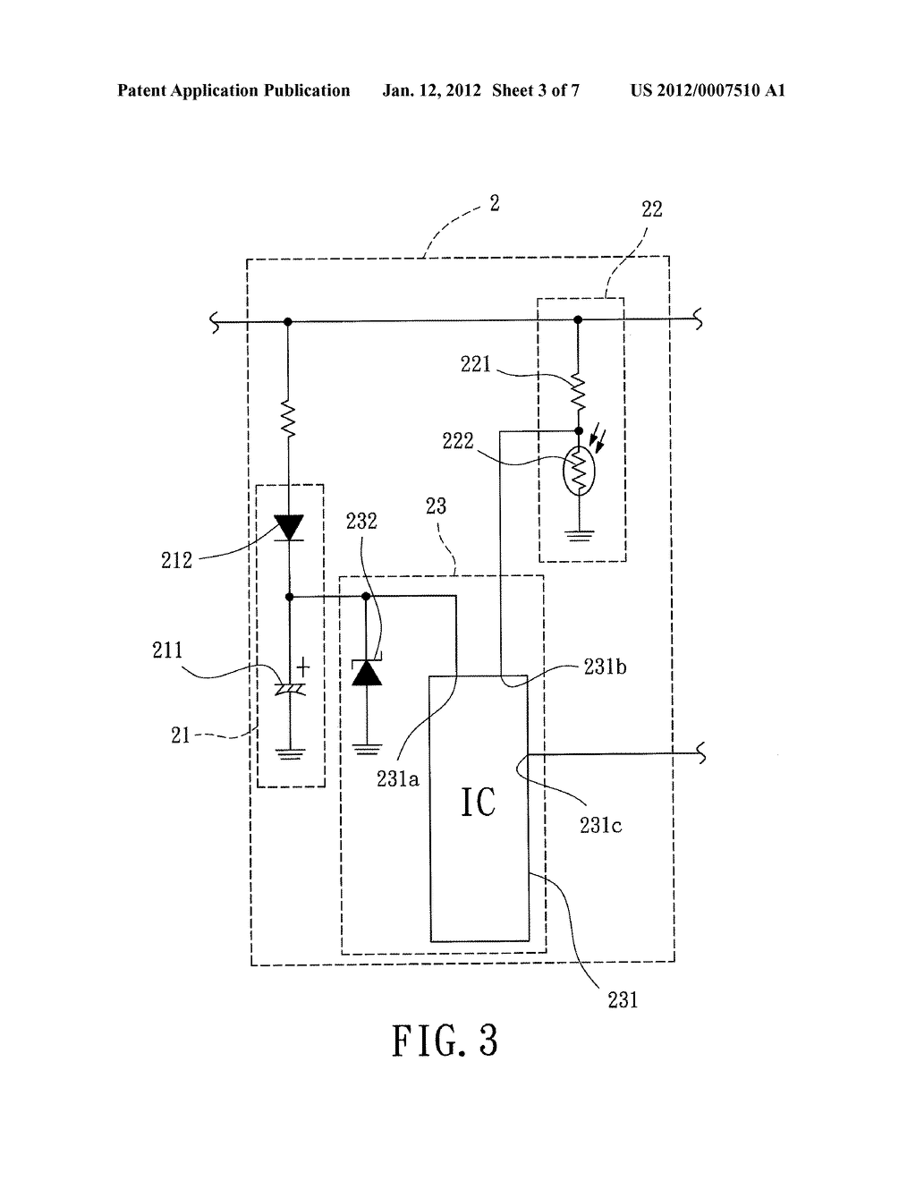 CONTROL MODULE WITH POWER SUPPLY DETECTION AND LAMP UTILIZING THE SAME - diagram, schematic, and image 04