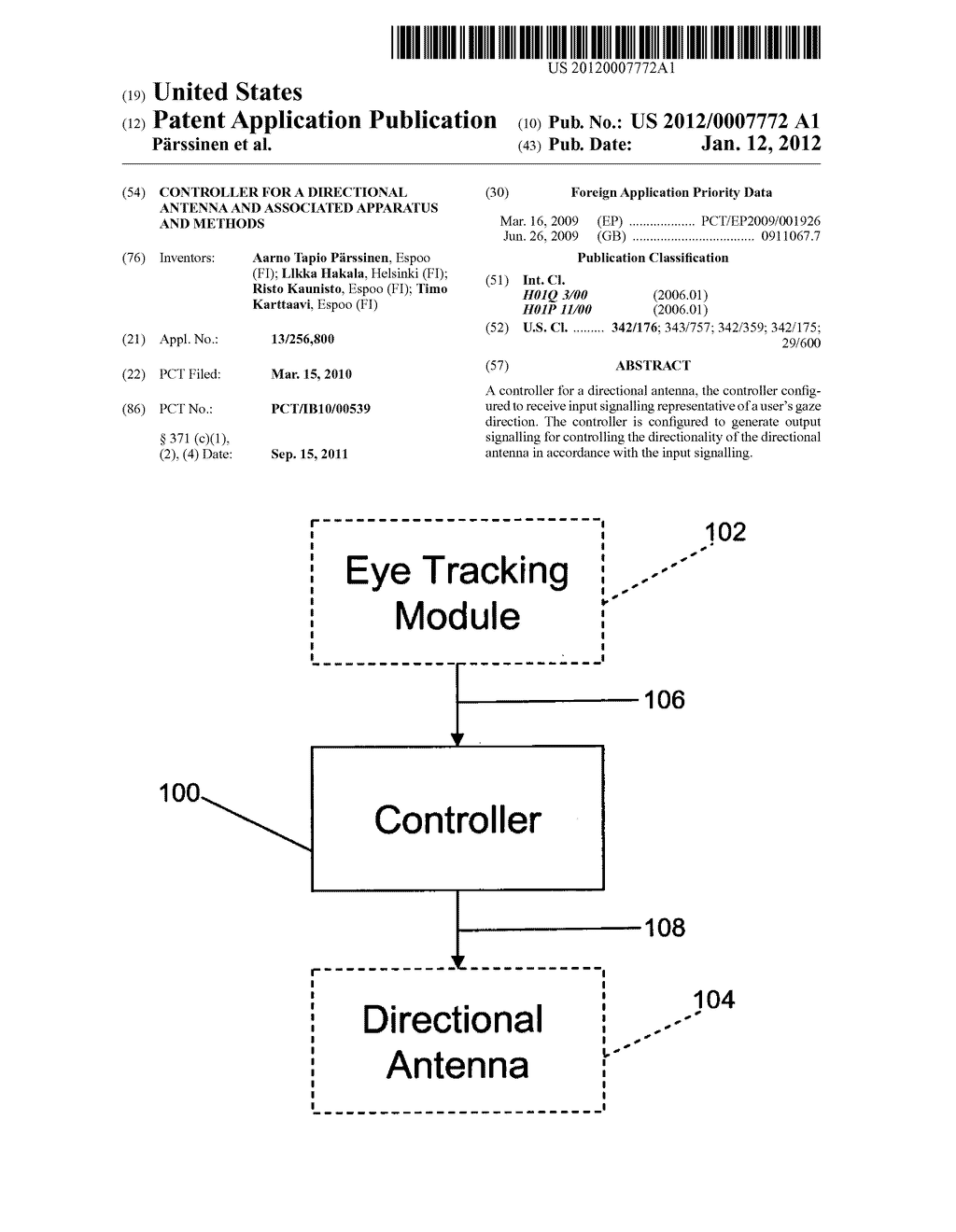  Controller for a Directional Antenna and Associated Apparatus and Methods - diagram, schematic, and image 01