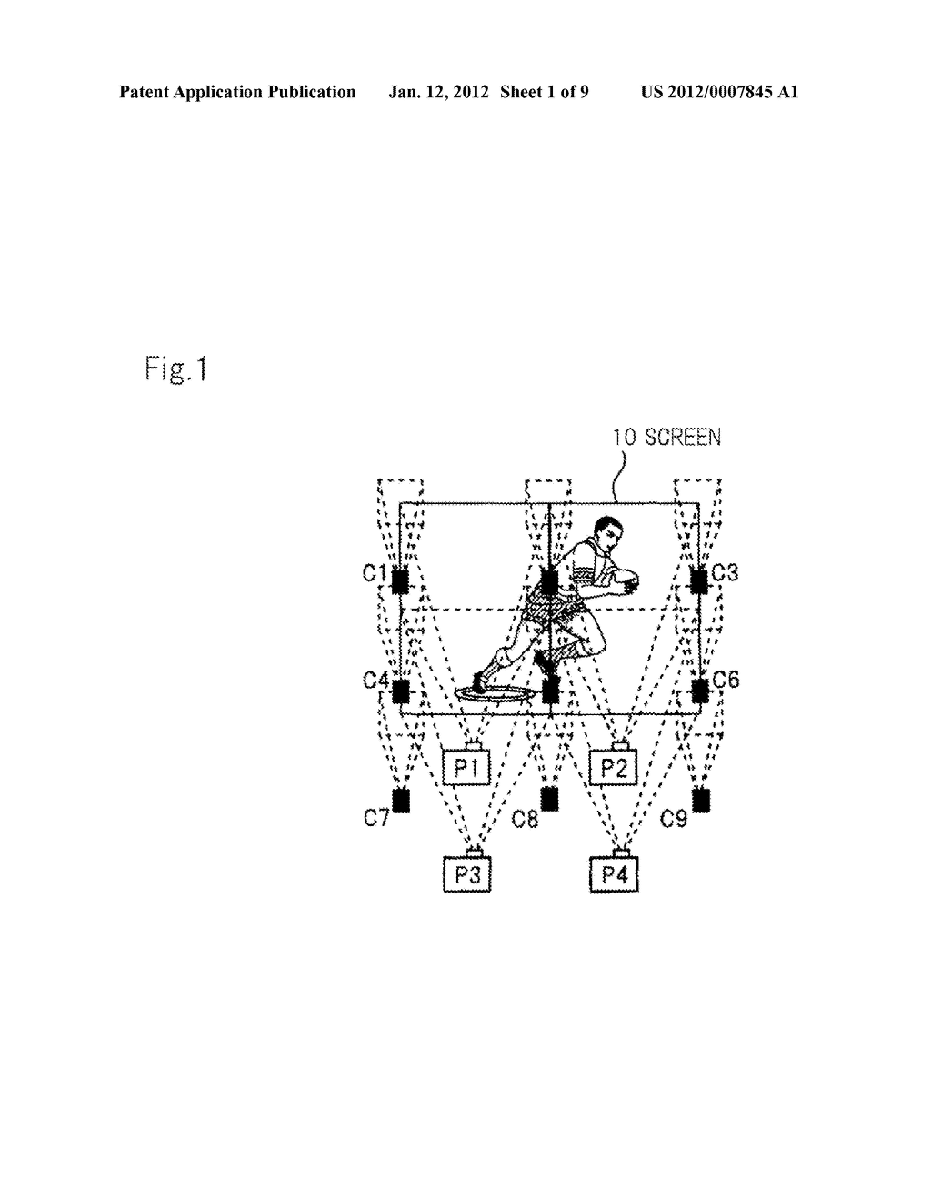 MULTIPROJECTION DISPLAY SYSTEM AND SCREEN FORMING METHOD - diagram, schematic, and image 02