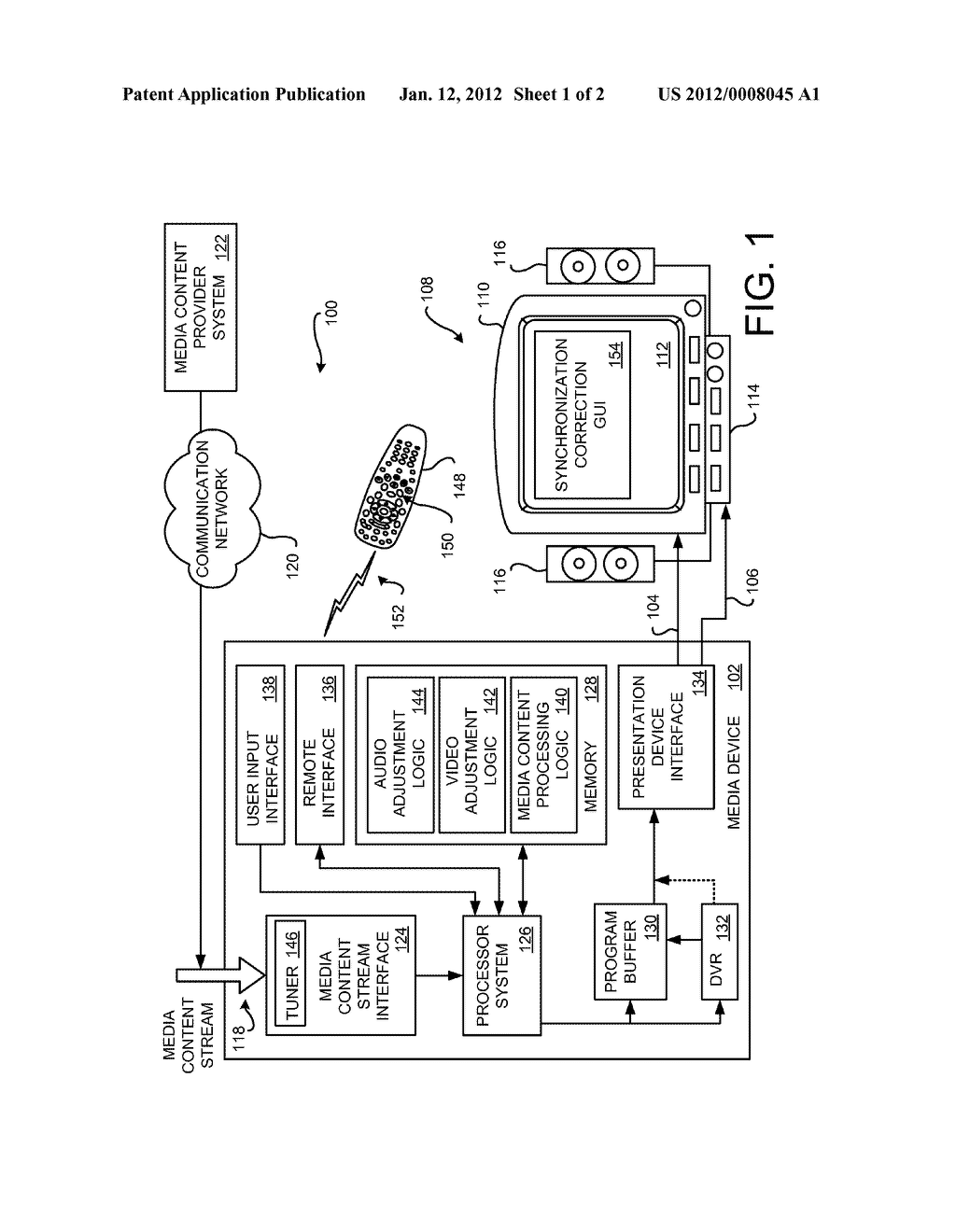 APPARATUS, SYSTEMS AND METHODS FOR USER CONTROLLED SYNCHRONIZATION OF     PRESENTED VIDEO AND AUDIO STREAMS - diagram, schematic, and image 02