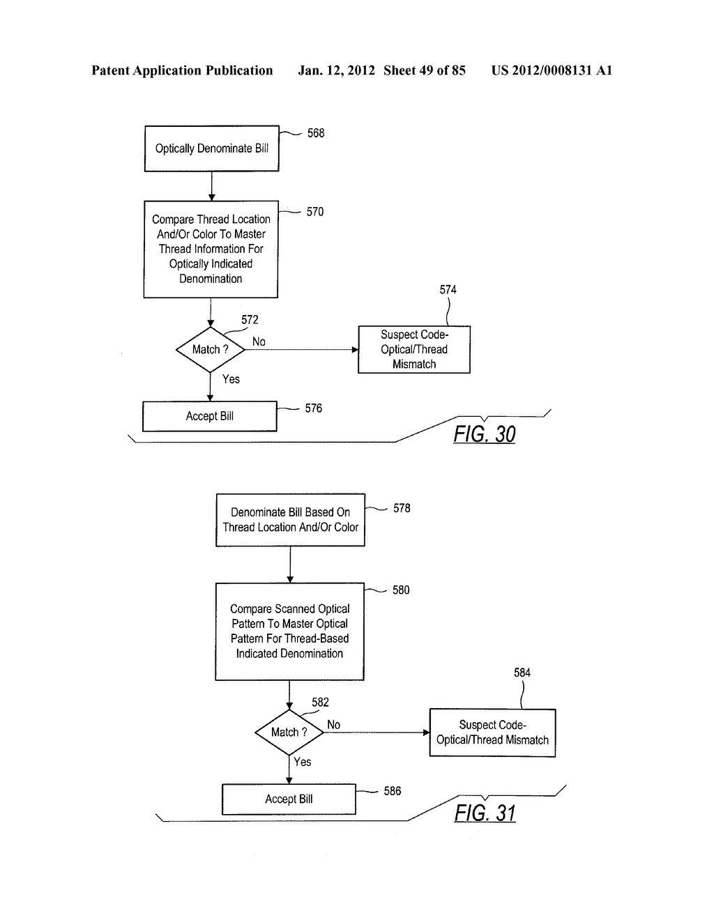 CHECK AND U.S. BANK NOTE PROCESSING DEVICE AND METHOD - diagram, schematic, and image 50