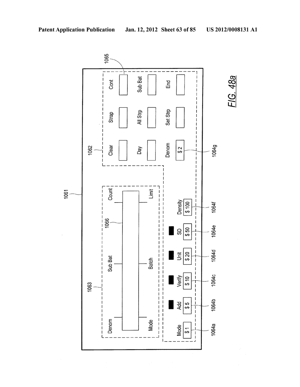 CHECK AND U.S. BANK NOTE PROCESSING DEVICE AND METHOD - diagram, schematic, and image 64