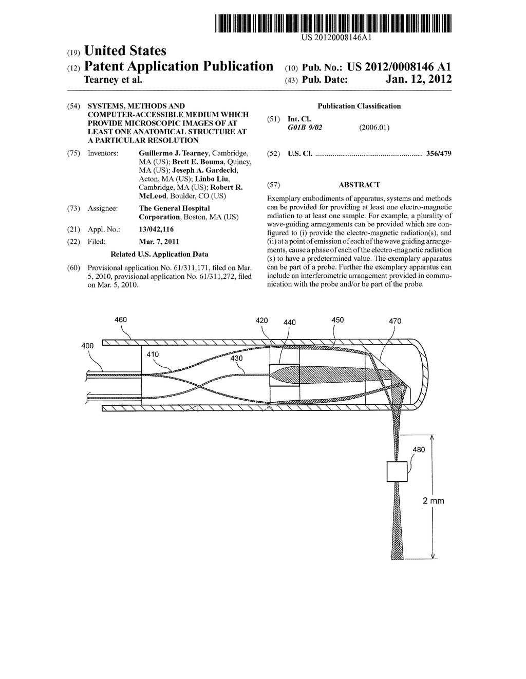 Systems, Methods and Computer-Accessible Medium Which Provide Microscopic     Images of at Least One Anatomical Structure at a Particular Resolution - diagram, schematic, and image 01