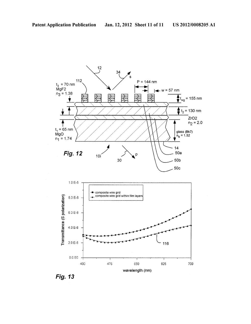 MULTILAYER WIRE-GRID POLARIZER WITH OFF-SET WIRE-GRID DIELECTRIC GRID - diagram, schematic, and image 12