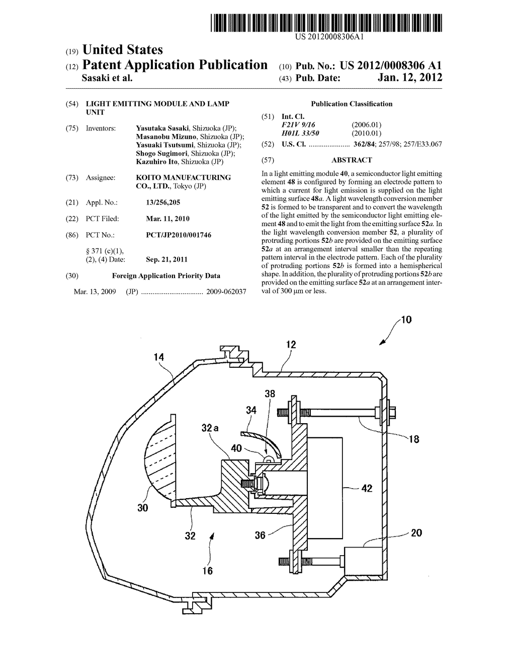 LIGHT EMITTING MODULE AND LAMP UNIT - diagram, schematic, and image 01