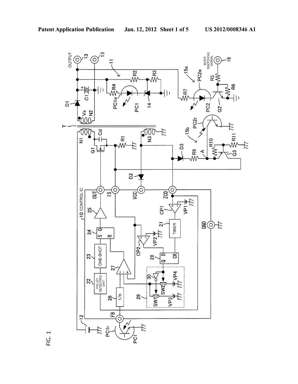 SEMICONDUCTOR INTEGRATED CIRCUIT AND SWITCHING POWER SUPPLY SYSTEM - diagram, schematic, and image 02