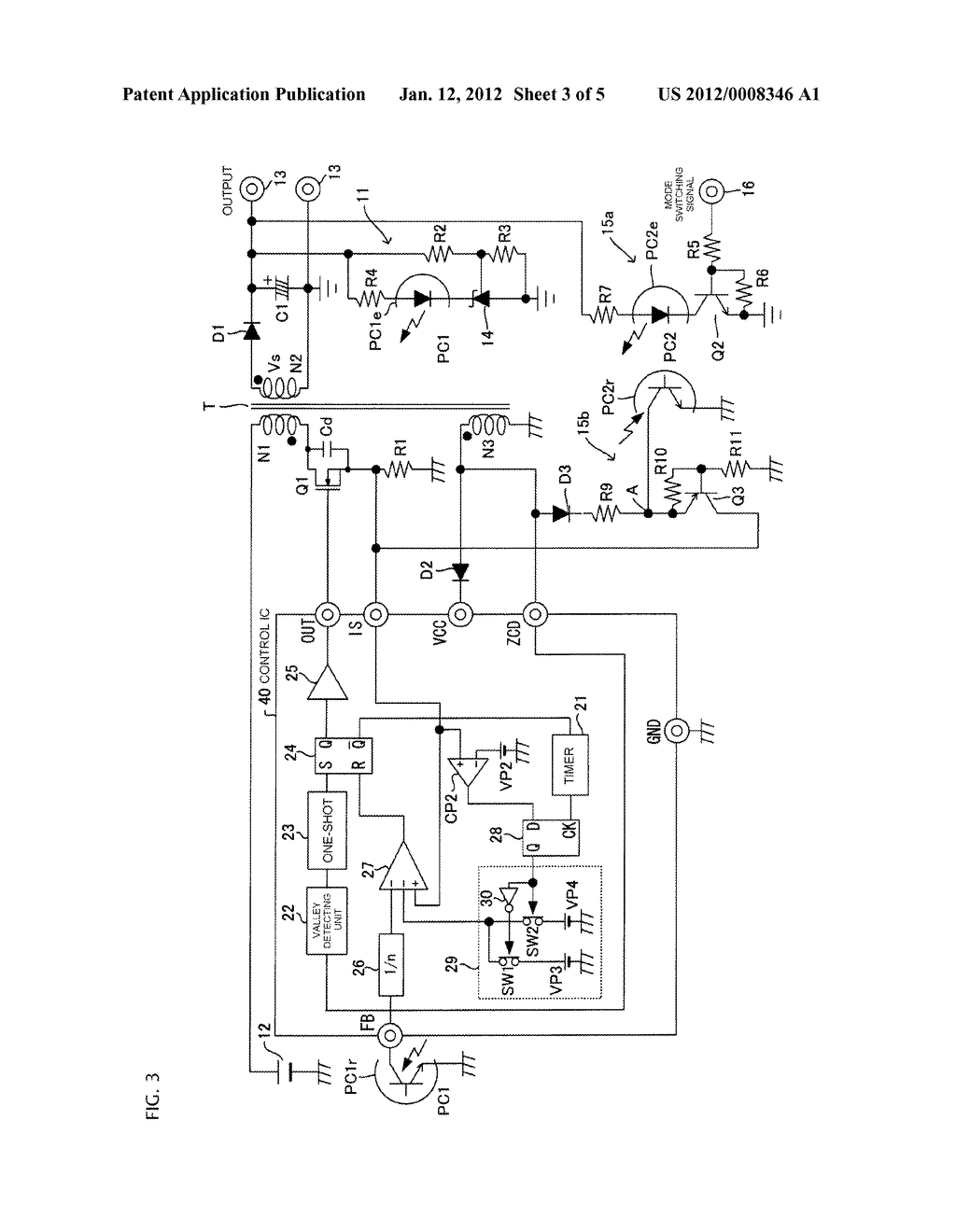 SEMICONDUCTOR INTEGRATED CIRCUIT AND SWITCHING POWER SUPPLY SYSTEM - diagram, schematic, and image 04