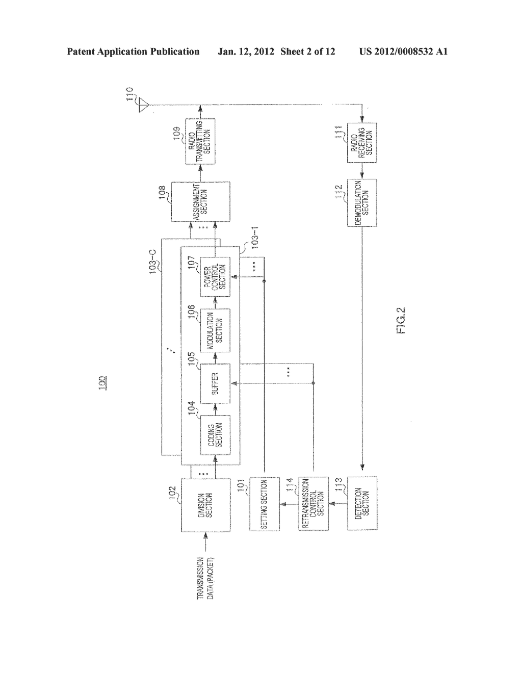 WIRELESS COMMUNICATION APPARATUS AND METHOD OF TRANSMITTING SUB-PACKETS - diagram, schematic, and image 03