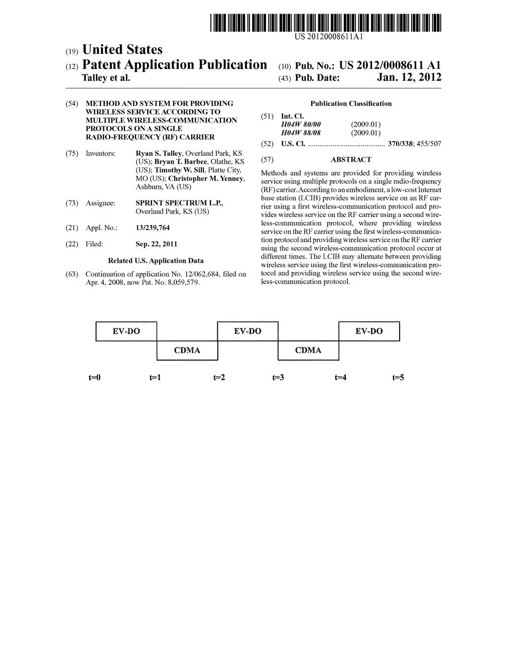 Method And System For Providing Wireless Service According To Multiple     Wireless-Communication Protocols On A Single Radio-Frequency (RF) Carrier - diagram, schematic, and image 01