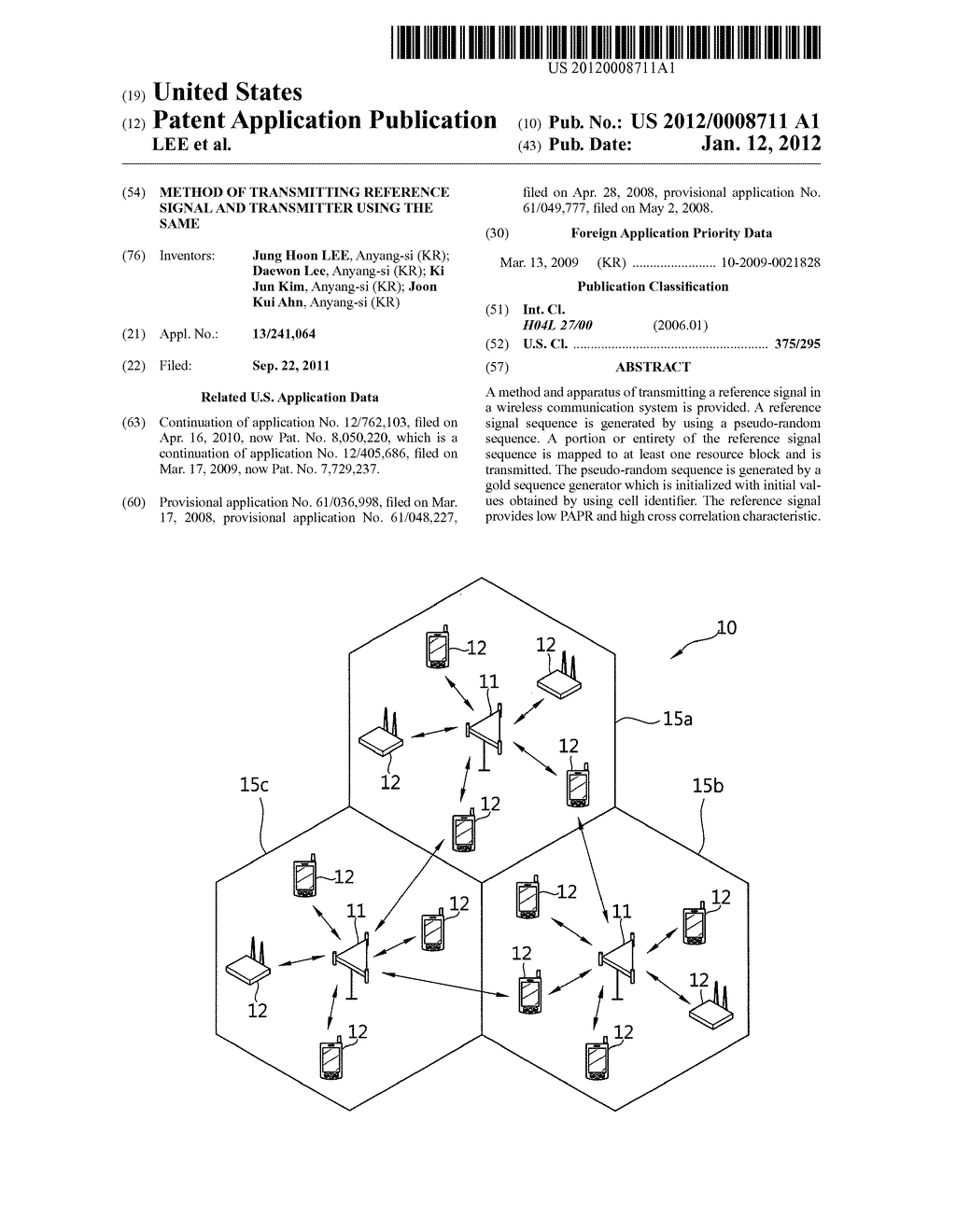 METHOD OF TRANSMITTING REFERENCE SIGNAL AND TRANSMITTER USING THE SAME - diagram, schematic, and image 01