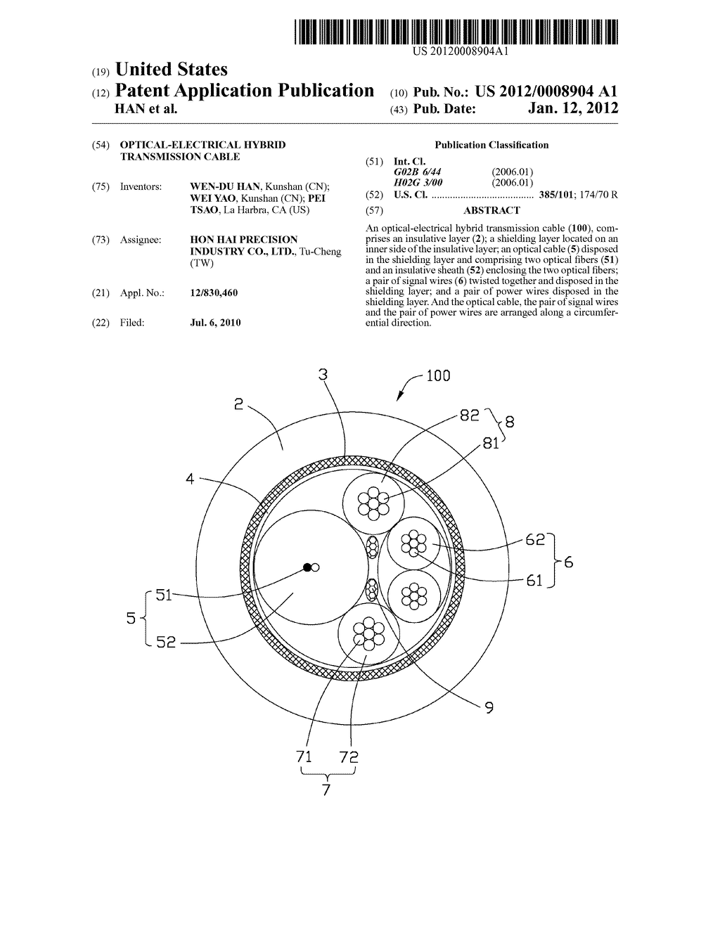 OPTICAL-ELECTRICAL HYBRID TRANSMISSION CABLE - diagram, schematic, and image 01