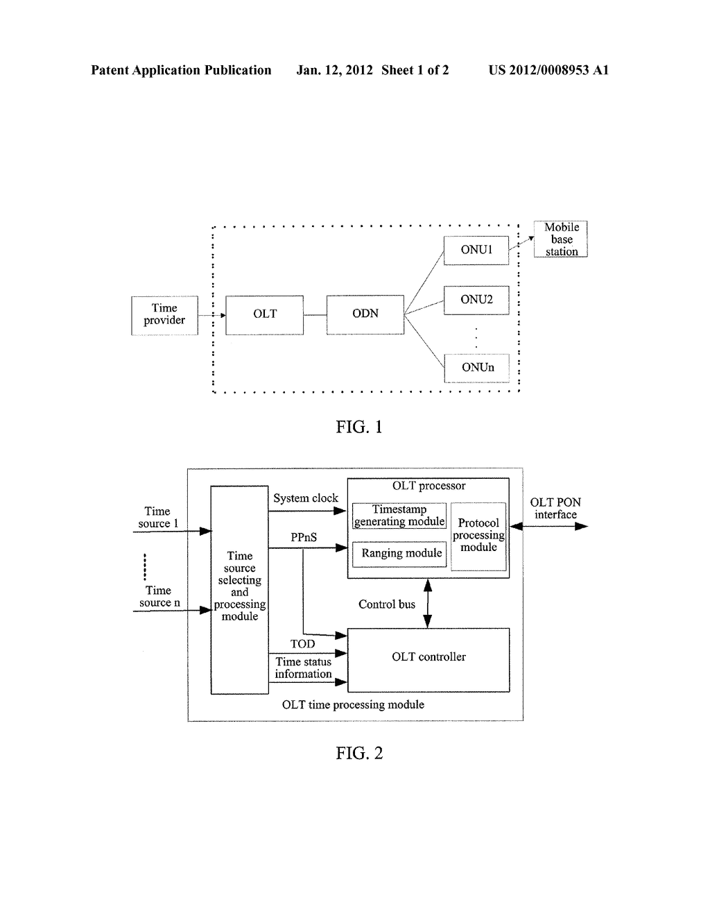 METHOD AND SYSTEM FOR TRANSMITTING TIME IN PASSIVE OPTICAL NETWORK - diagram, schematic, and image 02
