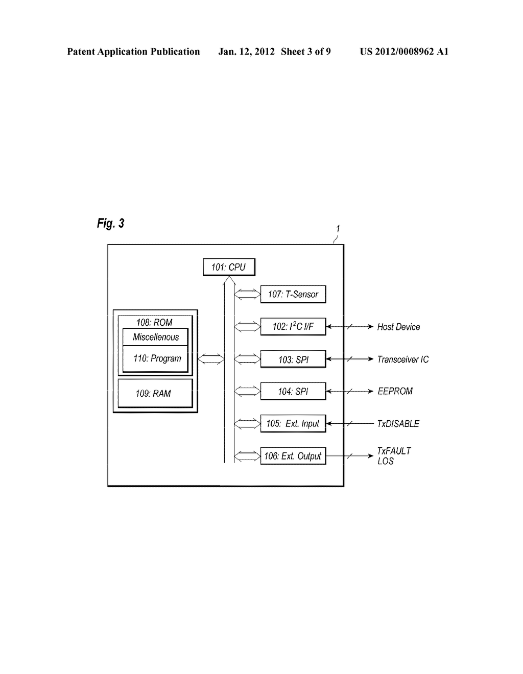 CONTROLLER FOR OPTICAL TRANSCEIVER AND A METHOD TO CONTROL THE SAME - diagram, schematic, and image 04