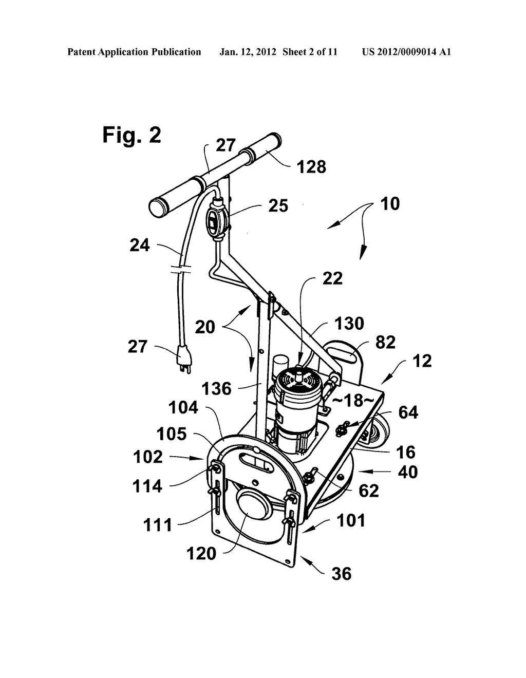 Hand-operated concrete curb forming machine - diagram, schematic, and image 03