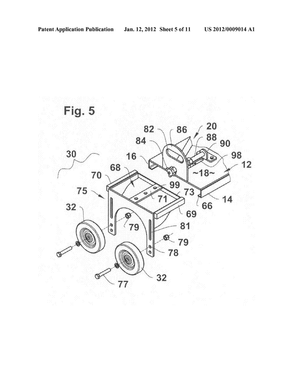 Hand-operated concrete curb forming machine - diagram, schematic, and image 06