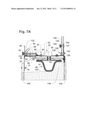 Hand-operated concrete curb forming machine diagram and image