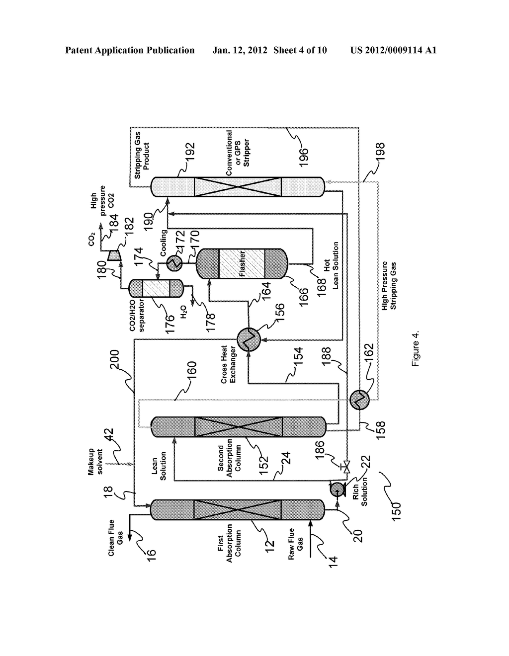 GAS PRESSURIZED SEPARATION COLUMN AND PROCESS TO GENERATE A HIGH PRESSURE     PRODUCT GAS - diagram, schematic, and image 05