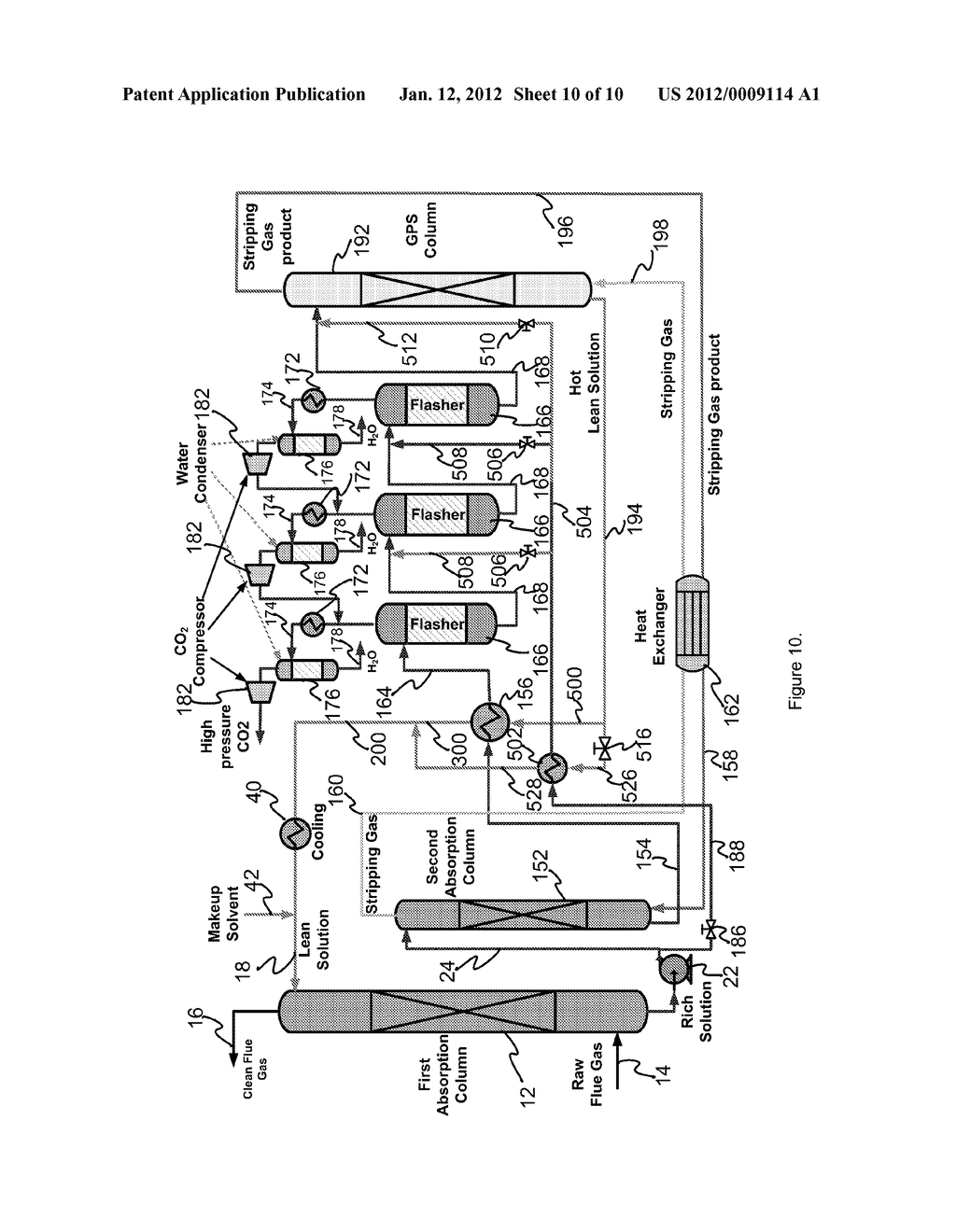 GAS PRESSURIZED SEPARATION COLUMN AND PROCESS TO GENERATE A HIGH PRESSURE     PRODUCT GAS - diagram, schematic, and image 11