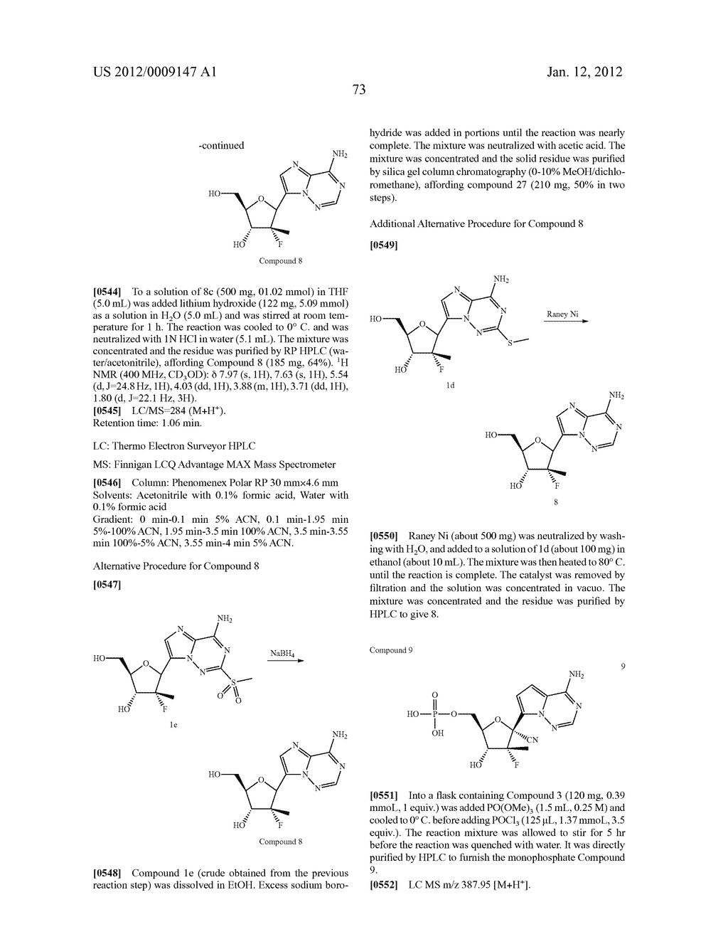 2'-FLUORO SUBSTITUTED CARBA-NUCLEOSIDE ANALOGS FOR ANTIVIRAL TREATMENT - diagram, schematic, and image 74