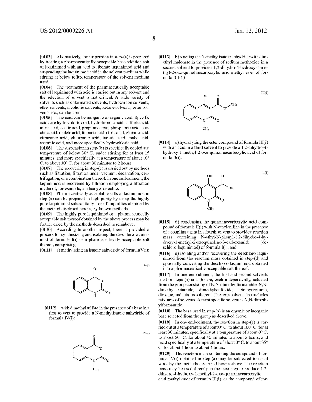 HIGHLY PURE LAQUINIMOD OR A PHARMACEUTICALLY ACCEPTABLE SALT THEREOF - diagram, schematic, and image 09