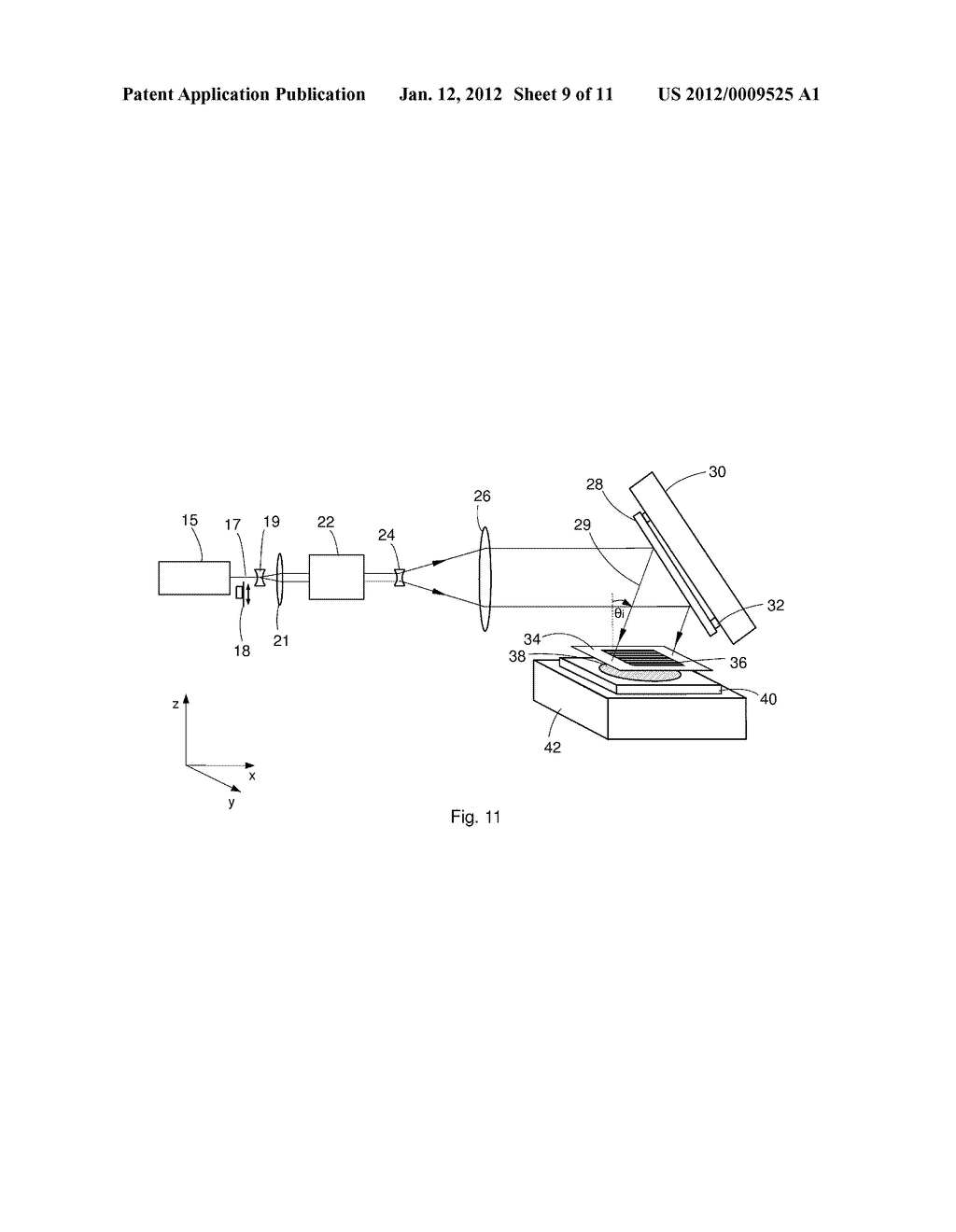 Method and apparatus for printing a periodic pattern with a large depth of     focus - diagram, schematic, and image 10