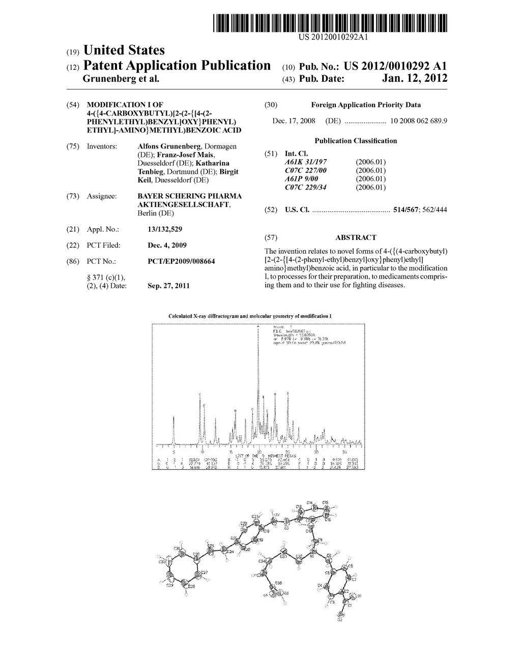 MODIFICATION I OF 4-(PHENYL)ETHYL]-AMINO}METHYL)BENZOIC ACID - diagram, schematic, and image 01